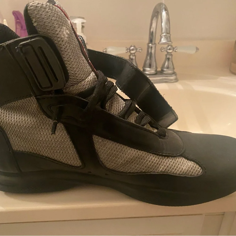 Prada high top sneakers/Boots.Black and Grey Size 11 - Picture 3 of 16